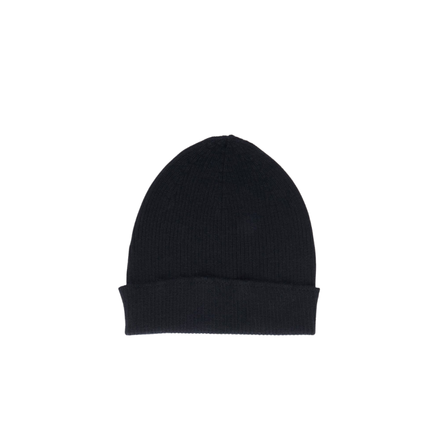 Bonnet RICK OWENS tricot cotelé noir FW25 Concordians