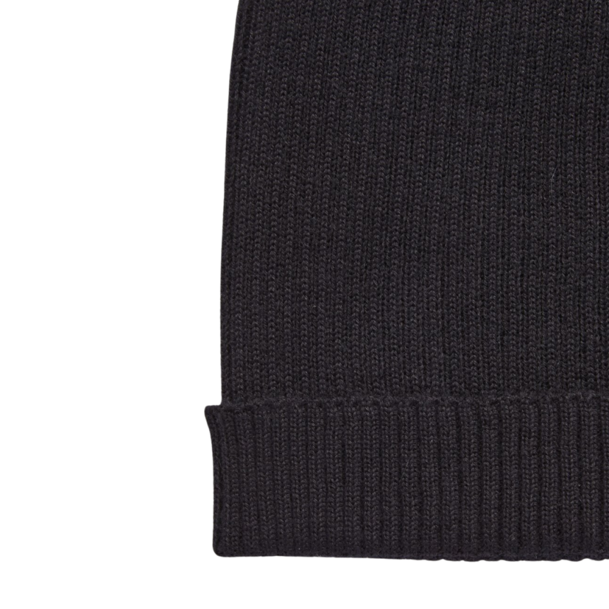 Bonnet RICK OWENS tricot cotelé noir FW25 Concordians