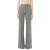 Pantalon Palazzo laine vierge natté tissage boutonné gris Runway
