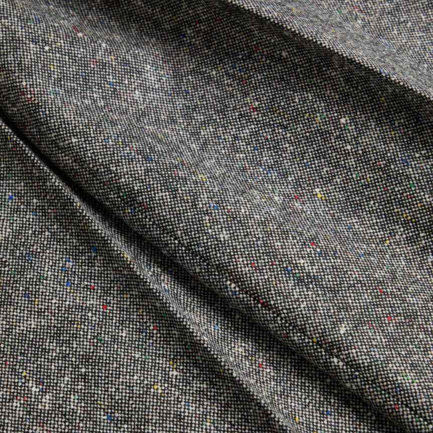 Pantalon VALENTINO Palazzo laine vierge natté tissage boutonné gris Runway