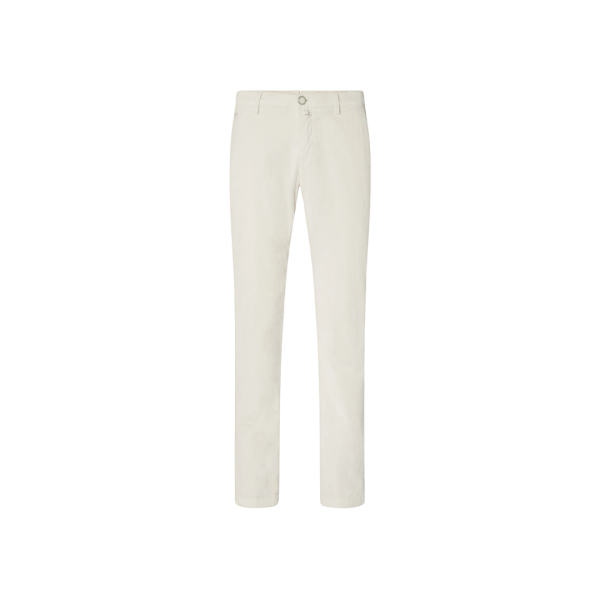 Pantalon JACOB COHEN Bobby chino slim coton modal velours écru