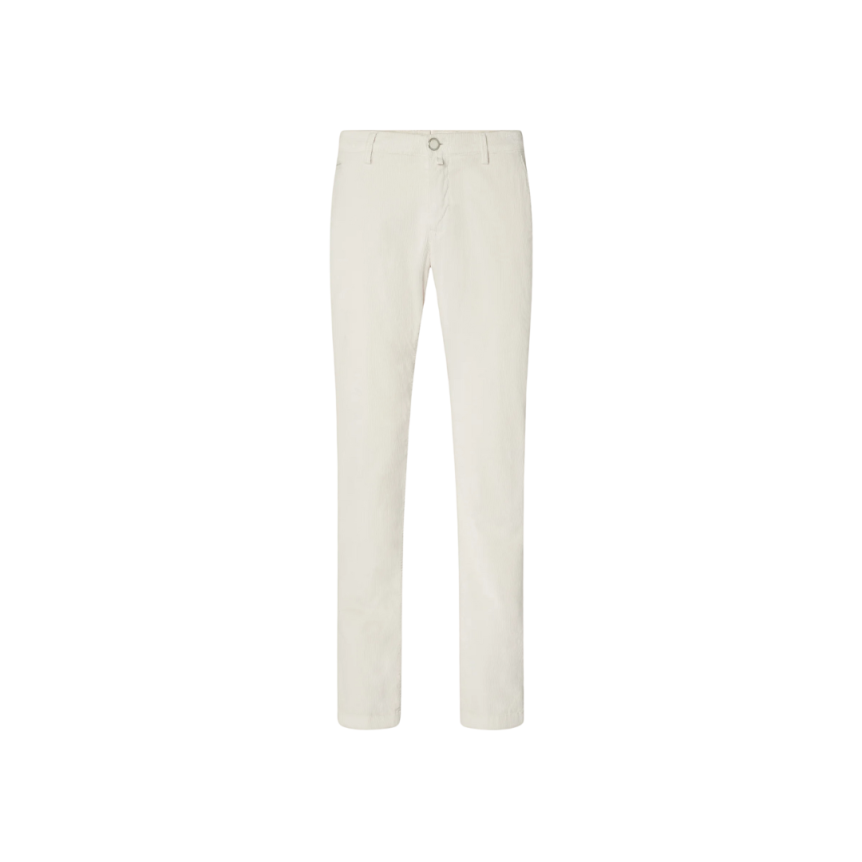 Pantalon JACOB COHEN Bobby chino slim coton modal velours écru