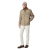 Pantalon Bobby chino slim coton modal velours écru
