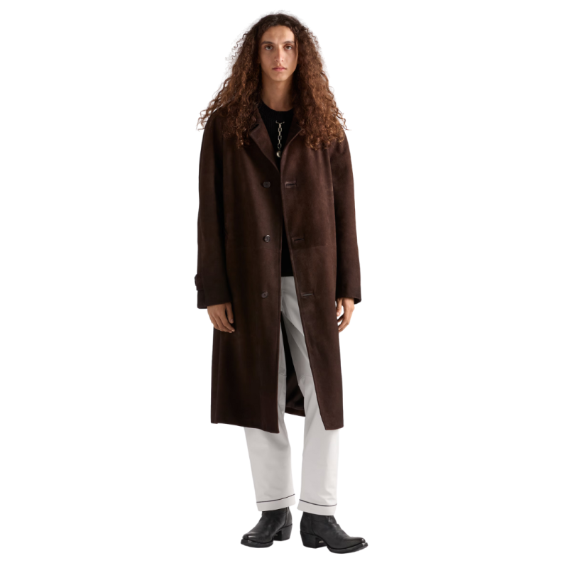 Manteau manche raglan cuir...