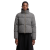Blouson doudoune courte Brezesse tweed gris col mouton noir