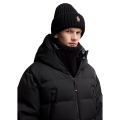 Bonnet oversize laine vierge noire logo Moncler Grenoble