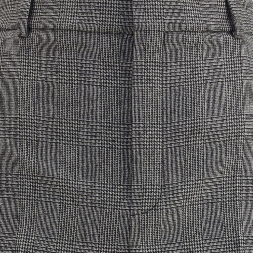 Pantalon de costume SAINT LAURENT laine Prince de Galles gris