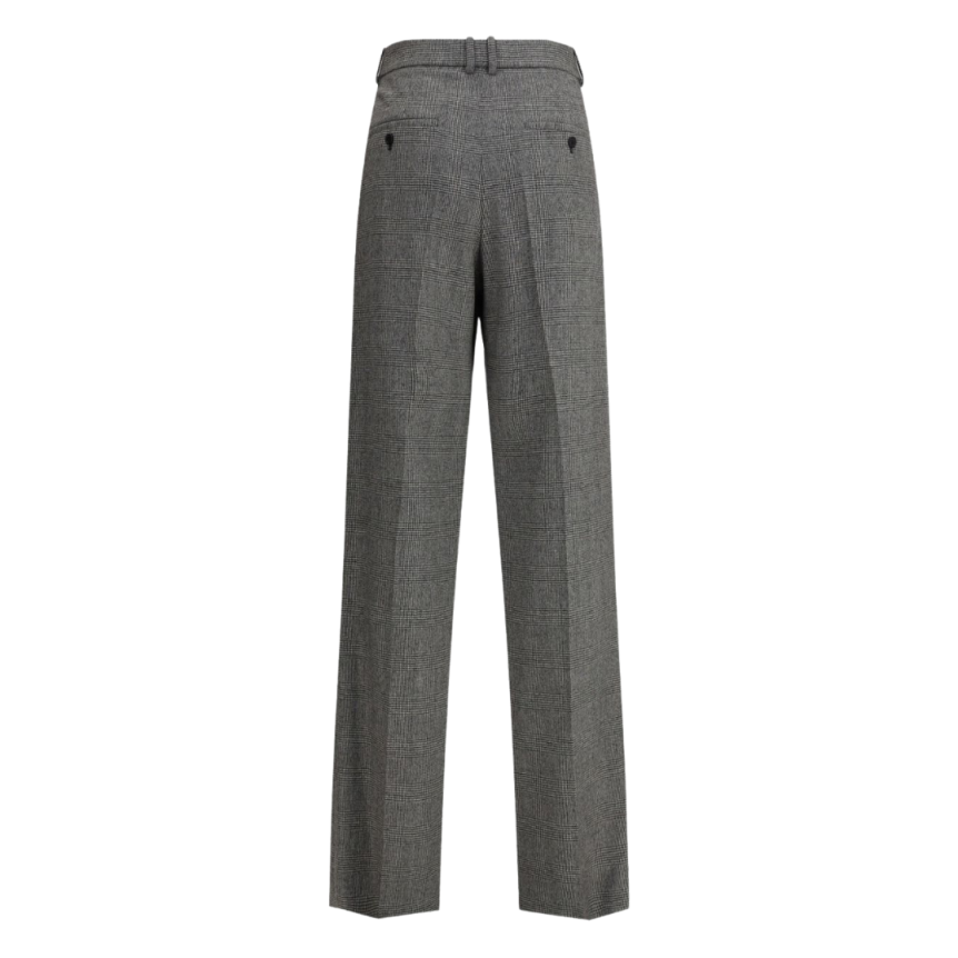 Pantalon de costume SAINT LAURENT laine Prince de Galles gris