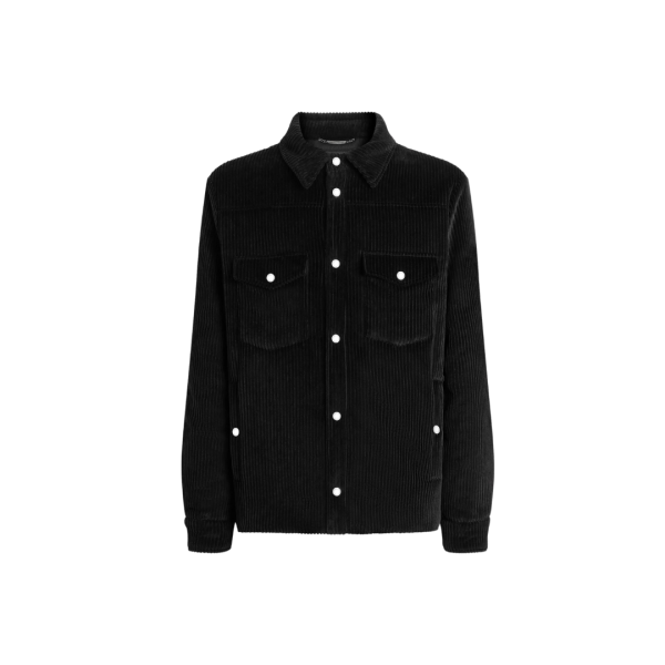 Veste Surchemise DOLCE & GABBANA doudoune coton matelassé velours noir