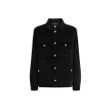 Veste Surchemise doudoune coton matelassé velours noir
