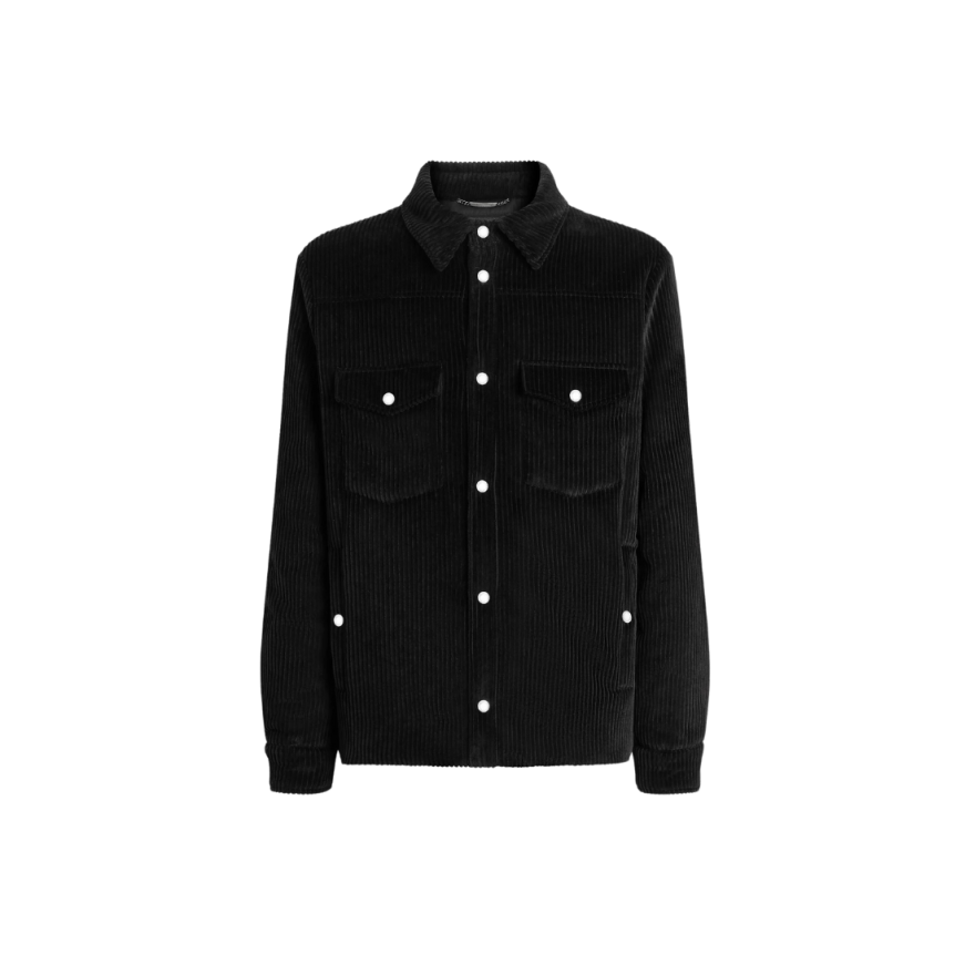 Veste Surchemise DOLCE & GABBANA doudoune coton matelassé velours noir