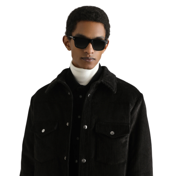 Veste Surchemise DOLCE & GABBANA doudoune coton matelassé velours noir