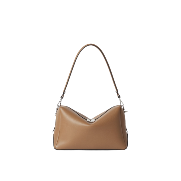 Sac porté épaule FENDI Lui  Modèle moyen cuir veau grainé camel