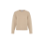 Pull col rond maille laine mérinos beige