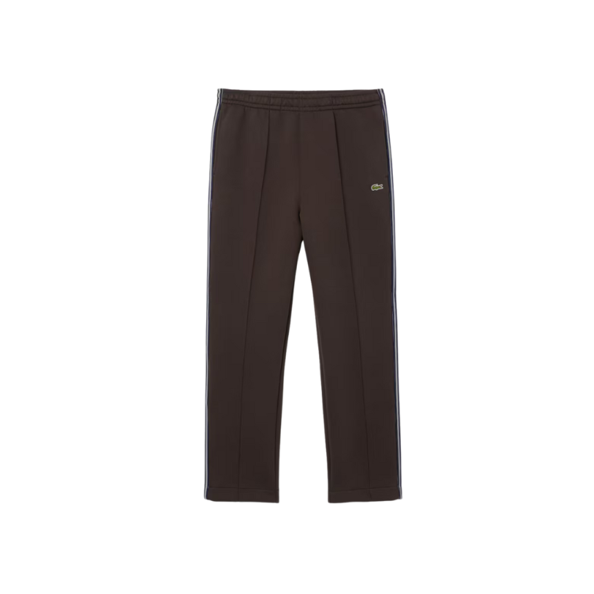 Pantalon de survêtement jogging LACOSTE marron chocolat bande