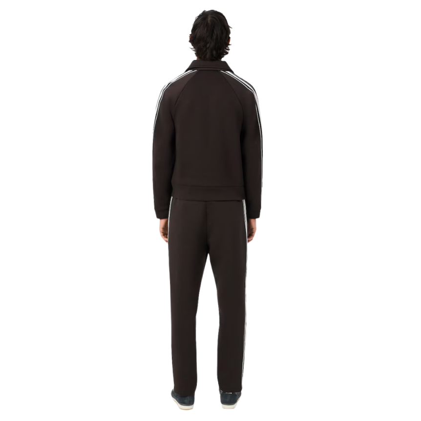 Pantalon de survêtement jogging LACOSTE marron chocolat bande