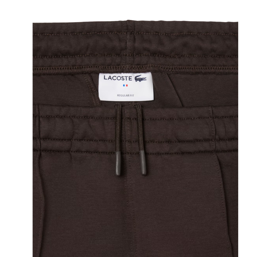 Pantalon de survêtement jogging LACOSTE marron chocolat bande