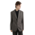 Veste costume Portofino coton laine chevrons gris anthracite poches plaquées