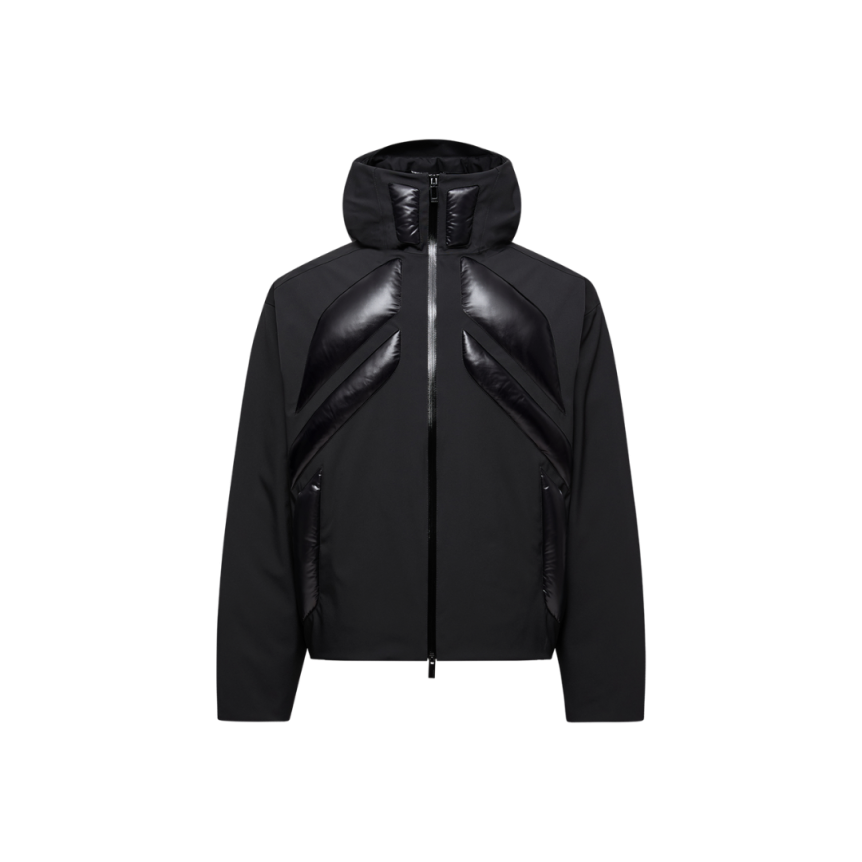 Doudoune courte à capuche Jumquat Moncler x A$AP Rocky nylon brillant noir
