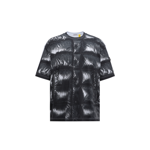 T-shirt col rond oversize coton Moncler x A$AP Rocky imprimé matelassé