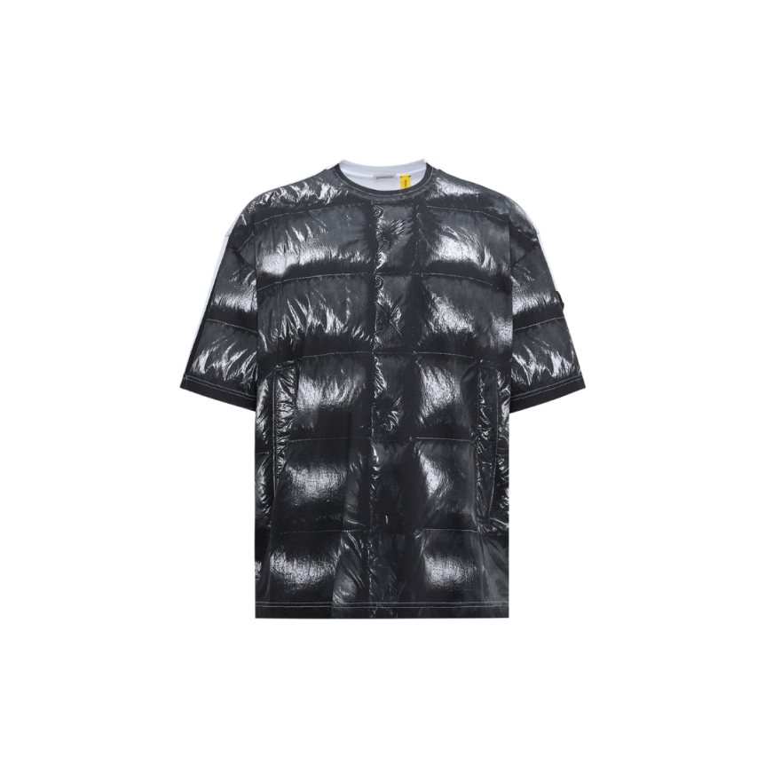 T-shirt col rond oversize coton Moncler x A$AP Rocky imprimé matelassé