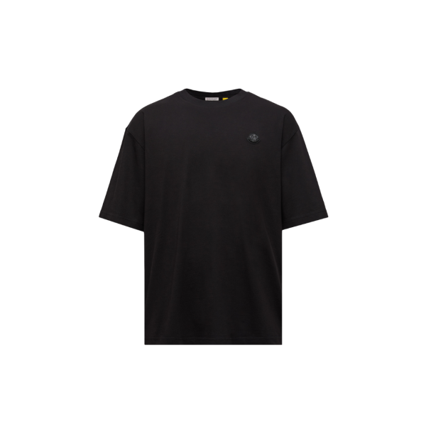 T-shirt col rond oversize Moncler x A$AP Rocky coton noir logo