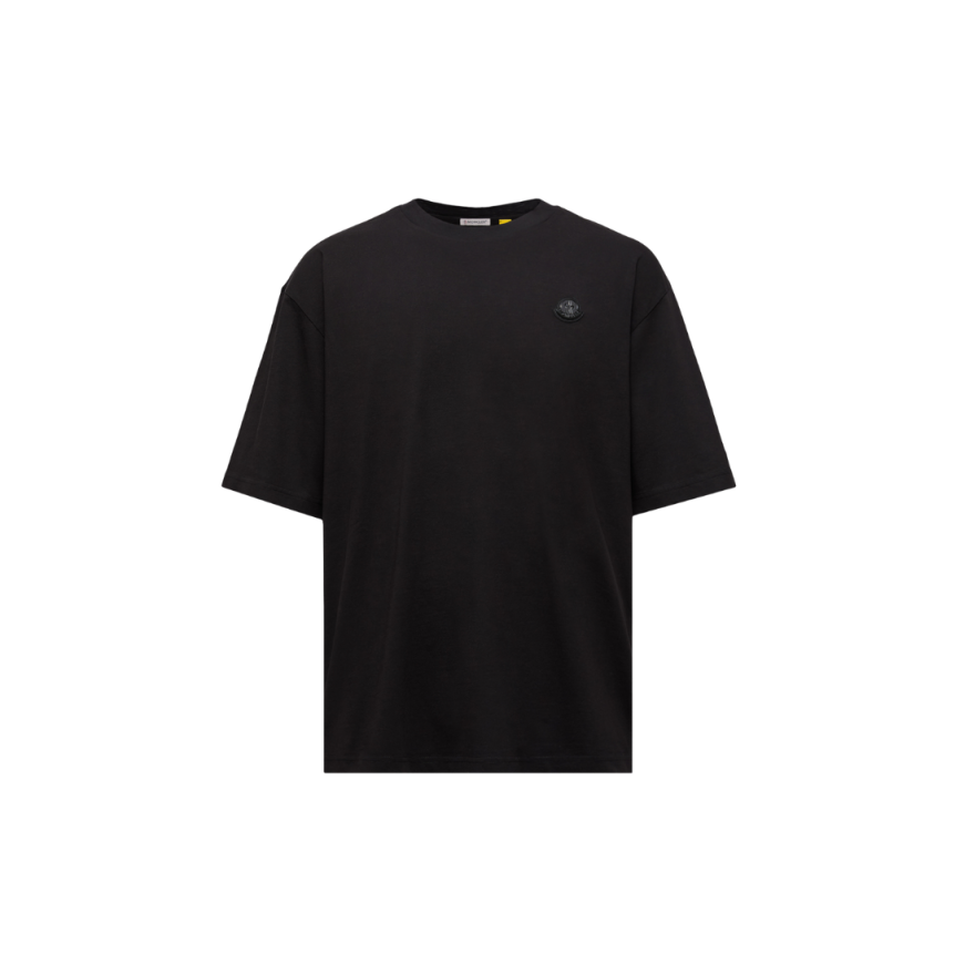 T-shirt col rond oversize Moncler x A$AP Rocky coton noir logo