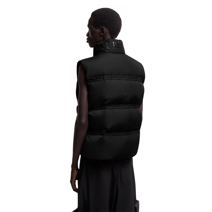 Doudoune sans manches Sparky Moncler x A$AP Rocky nylon mat noir logo poitrine