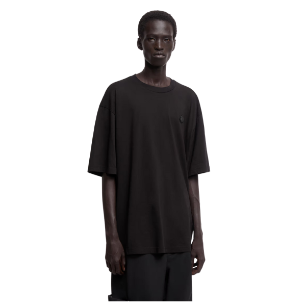 T-shirt col rond oversize Moncler x A$AP Rocky coton noir logo