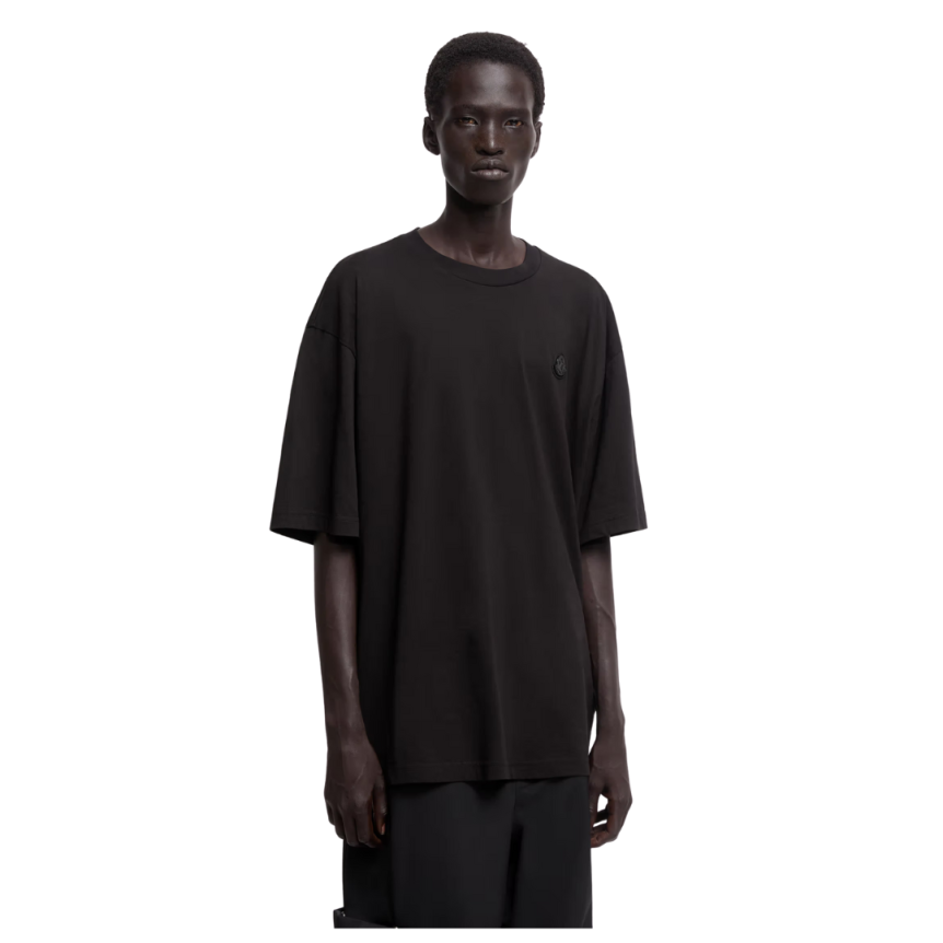 T-shirt col rond oversize Moncler x A$AP Rocky coton noir logo