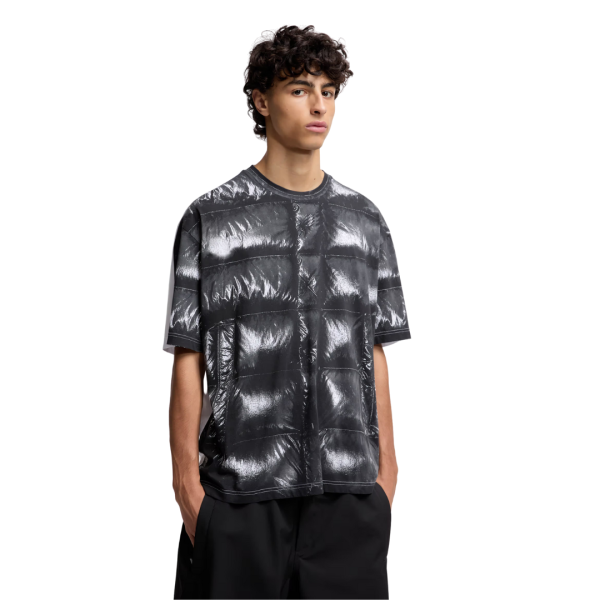 T-shirt col rond oversize coton Moncler x A$AP Rocky imprimé matelassé