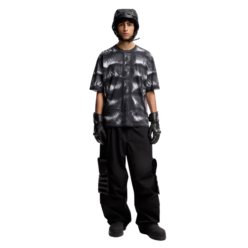 T-shirt col rond oversize coton Moncler x A$AP Rocky imprimé matelassé