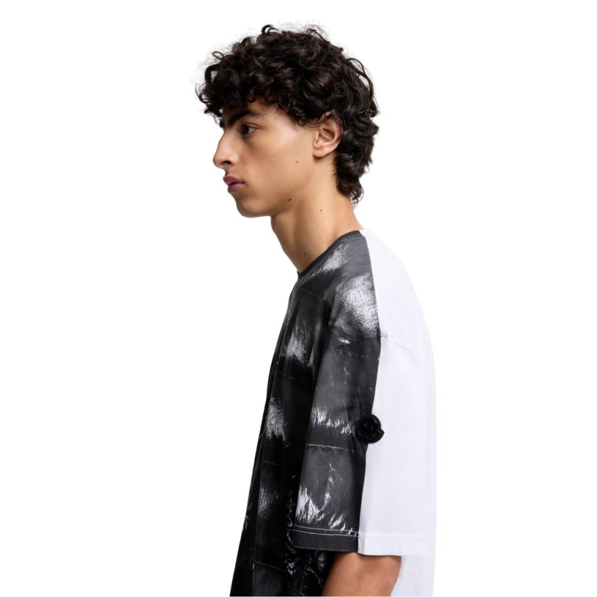 T-shirt col rond oversize coton Moncler x A$AP Rocky imprimé matelassé