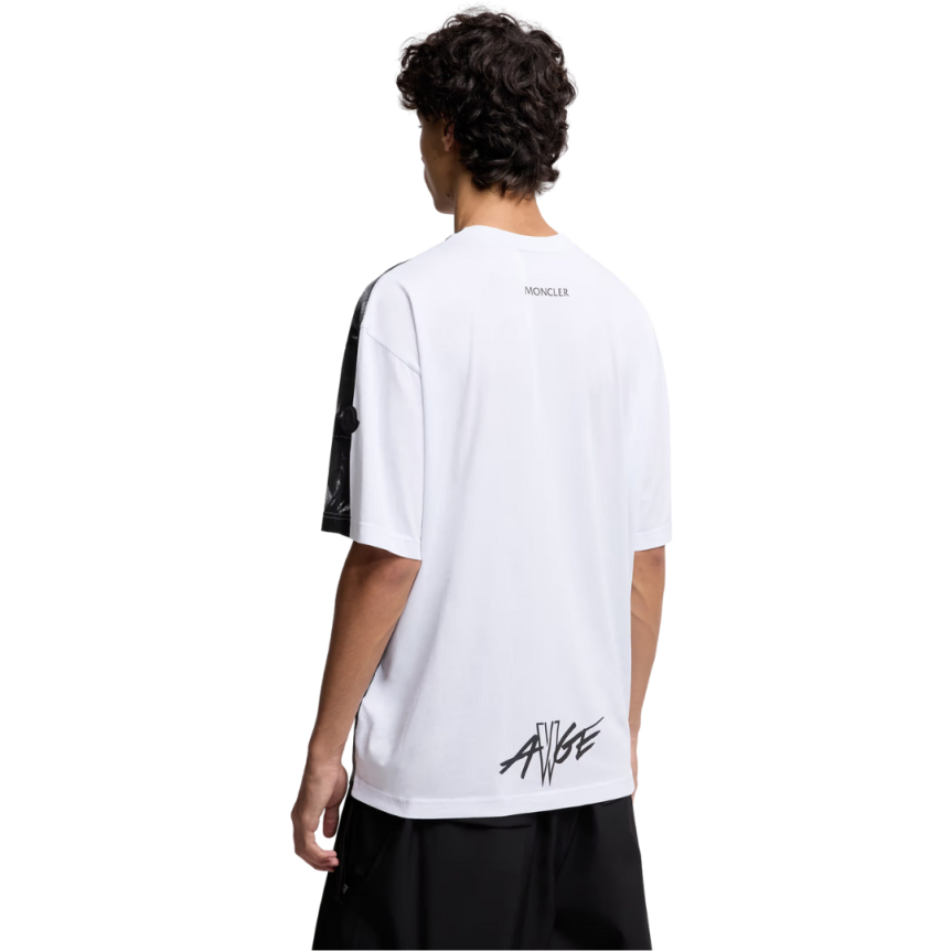 T-shirt col rond oversize coton Moncler x A$AP Rocky imprimé matelassé