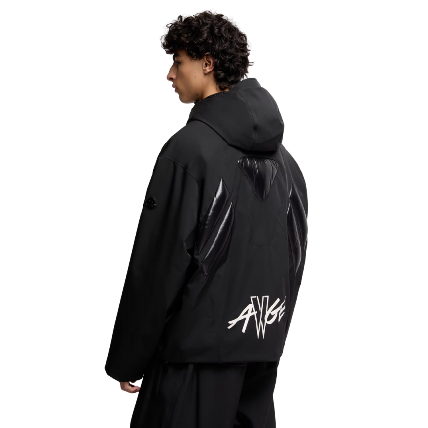 Doudoune courte à capuche Jumquat Moncler x A$AP Rocky nylon brillant noir