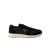 Sneakers Baskets Prax cuir daim Re-Nylon noir semelle blanche
