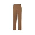 Pantalon cigarette laine camel micro FF métal ceinture