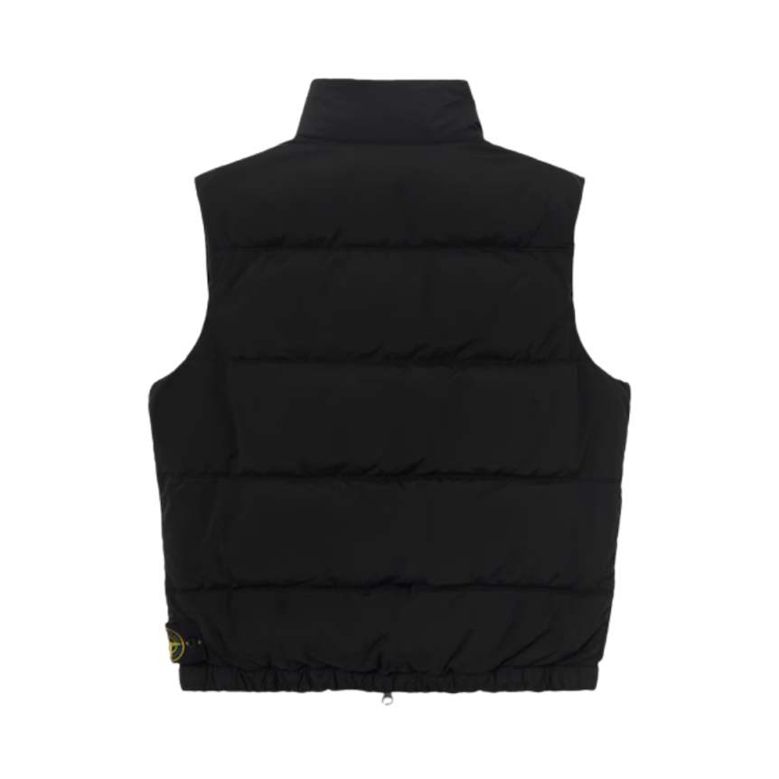 Gilet sans manche STONE ISLAND doudoune nylon métal irisé ECONYL® noir