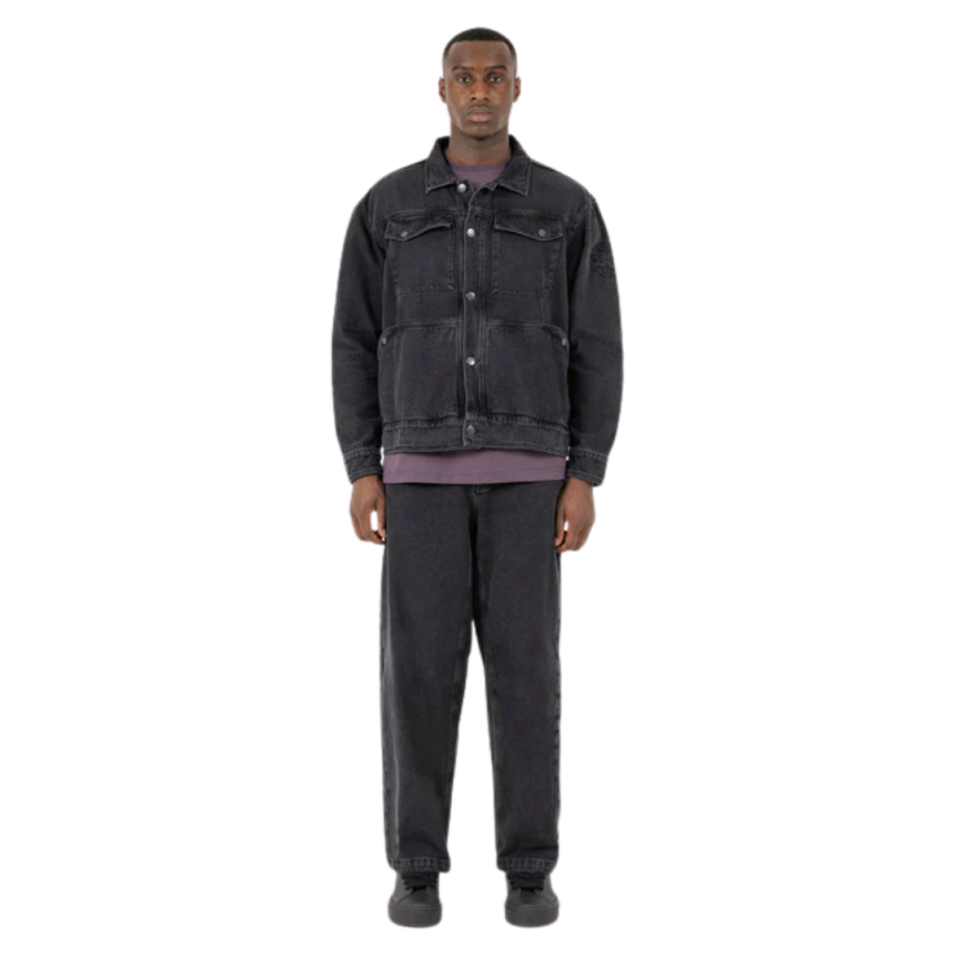 Veste Jean ST95 Ticino coton denim noir délavé