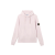 Sweat-shirt à capuche coton rose pale