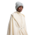 Bonnet laine alpaga mélangée bleu ciel fibre métal