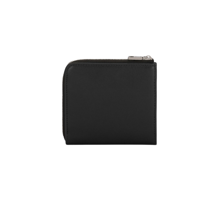 Porte-cartes DOLCE & GABBANA cuir veau noir logo en relief