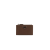Porte-cartes monnaie zippé cuir veau grainé marron