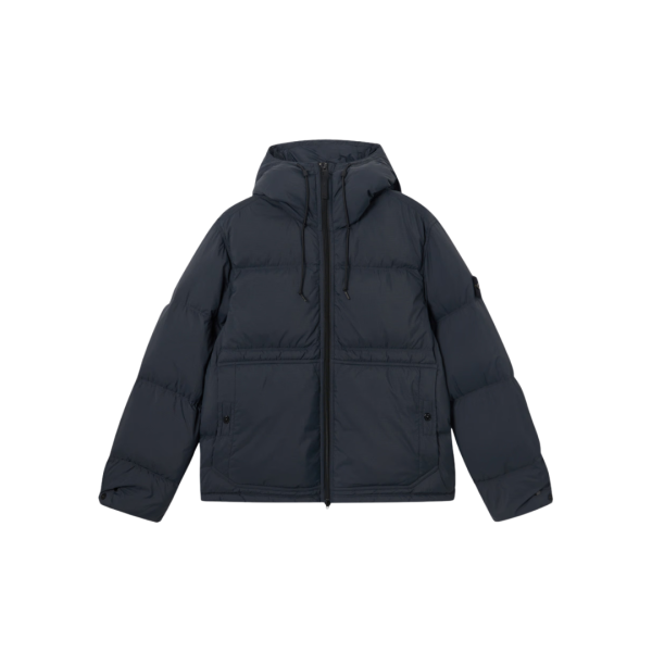 Doudoune à capuche STONE ISLAND nylon ripstop CORDURA® noir