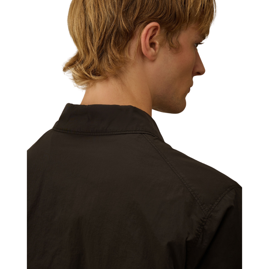 Surchemise zippée CP COMPANY nylon Chrome-R noir lentille