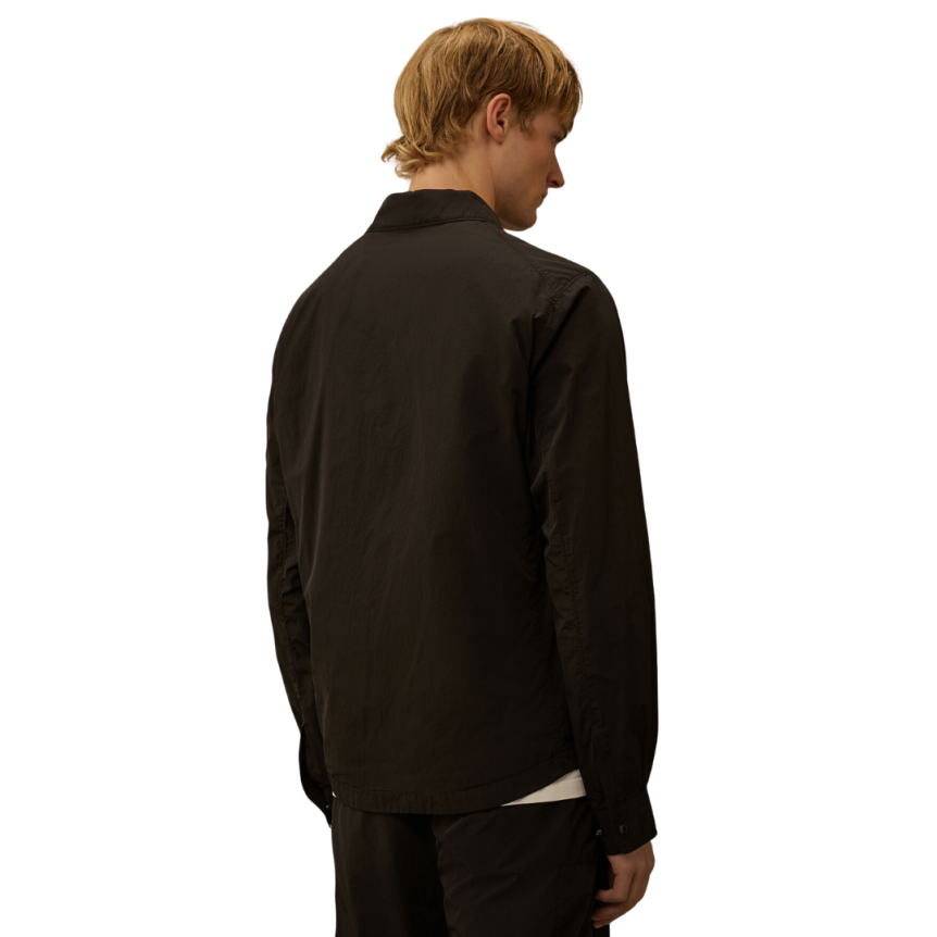 Surchemise zippée CP COMPANY nylon Chrome-R noir lentille