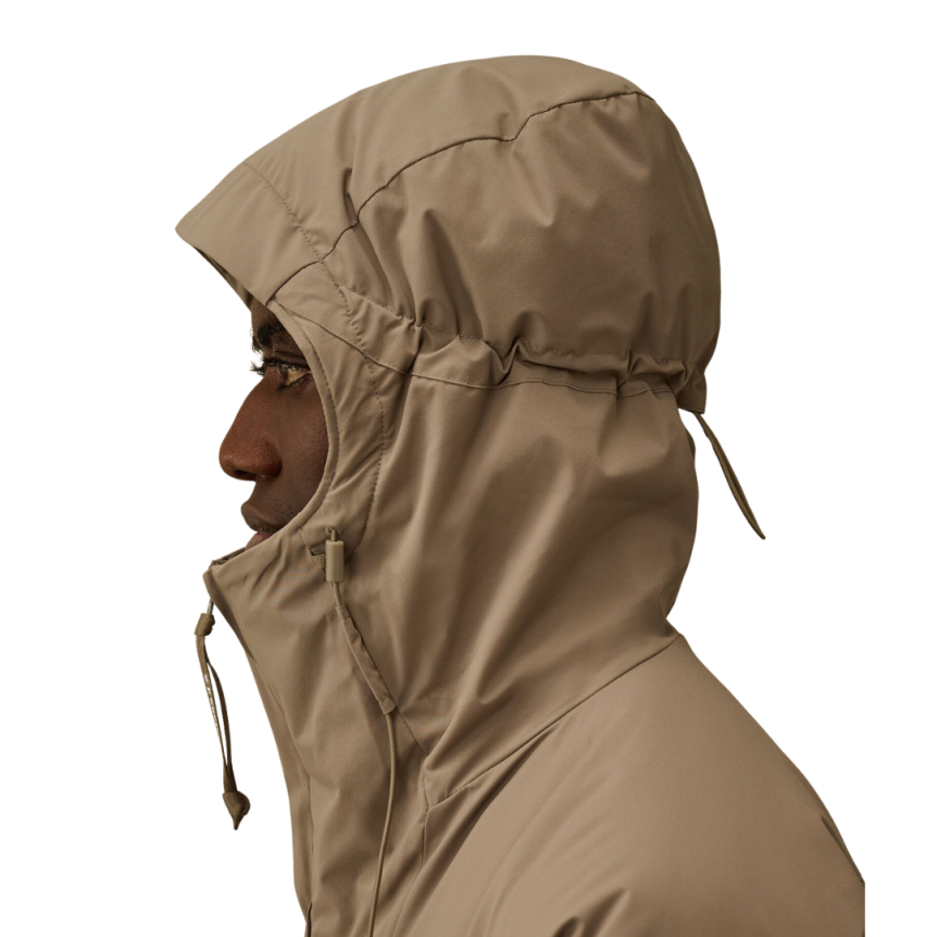 Veste matelassée à capuche CP COMPANY Pro-Tek nylon marron gris lentille manche