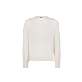 Pull col rond cachemire blanc
