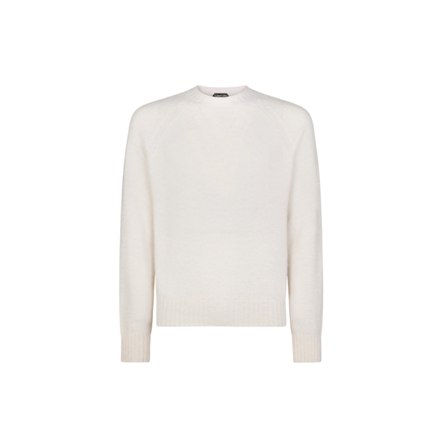 Pull col rond TOM FORD cachemire blanc