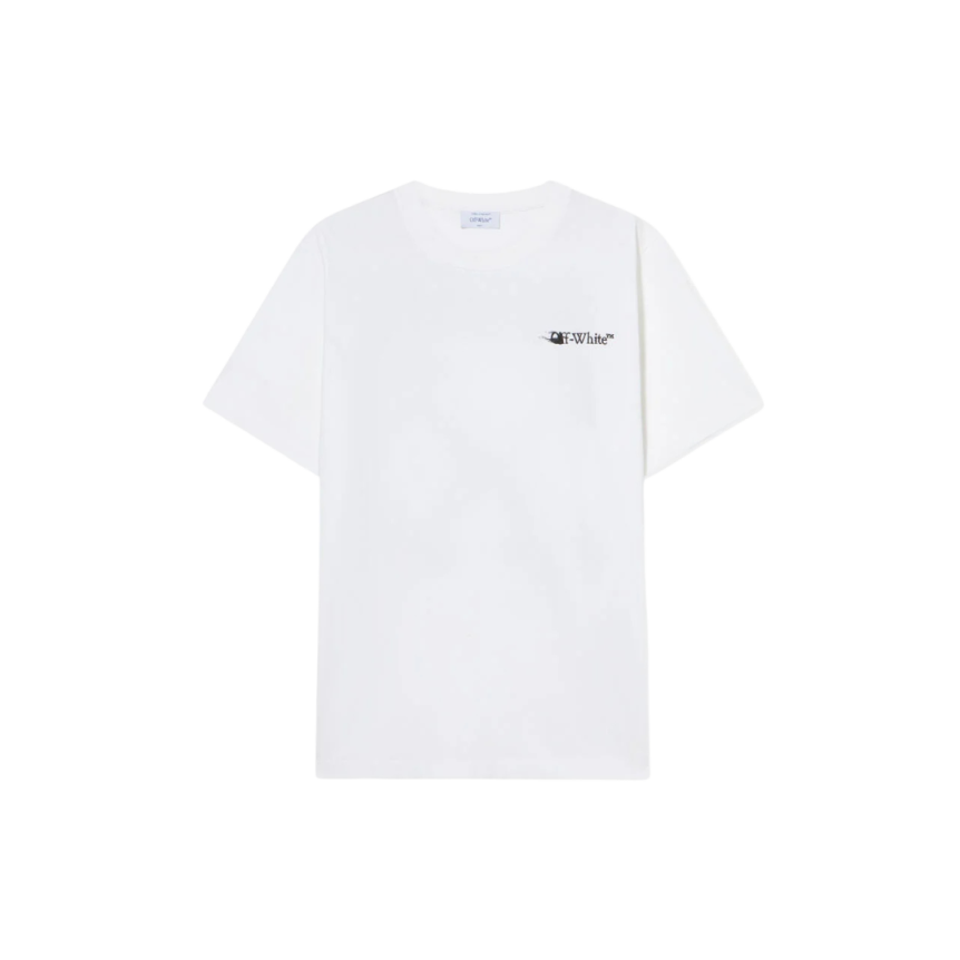 T-shirt col rond OFF WHITE slim coton blanc logo Ink Arrow